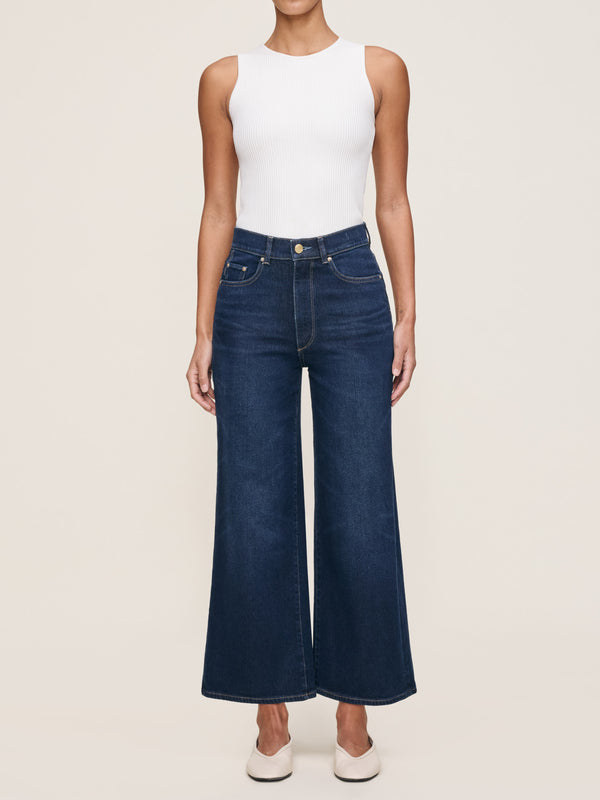 dl1961 Hepburn Wide Leg Vintage Jeans Mediterranean