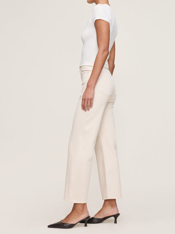 Dl1961 Karmine Refined Wide Leg High Rise 28" Jeans Flax