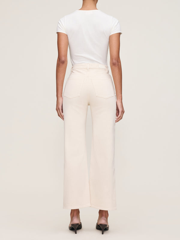 Dl1961 Karmine Refined Wide Leg High Rise 28" Jeans Flax