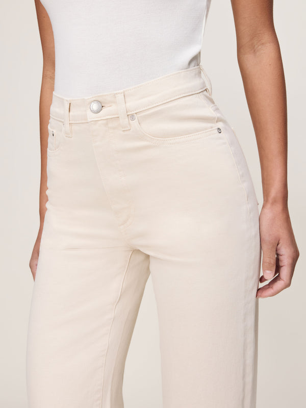 Dl1961 Karmine Refined Wide Leg High Rise 28" Jeans Flax