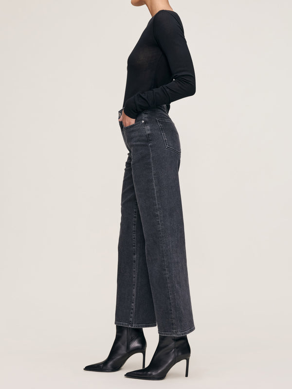 Dl1961 Karmine Refined Wide Leg High Rise 28" Jeans Nightshade
