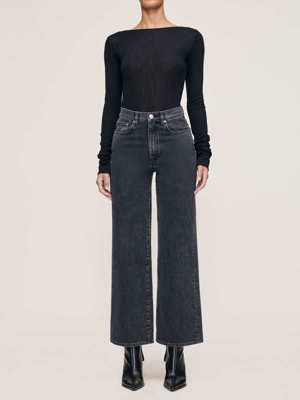 Dl1961 Karmine Refined Wide Leg High Rise 28" Jeans Nightshade