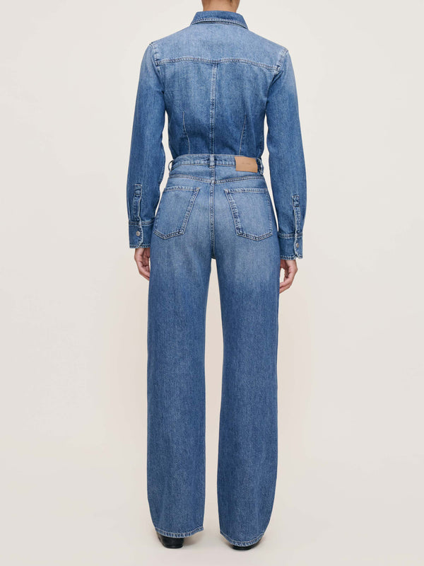 Dl1961 Karmine Refined Wide Leg High Rise 31" Jeans Lapis