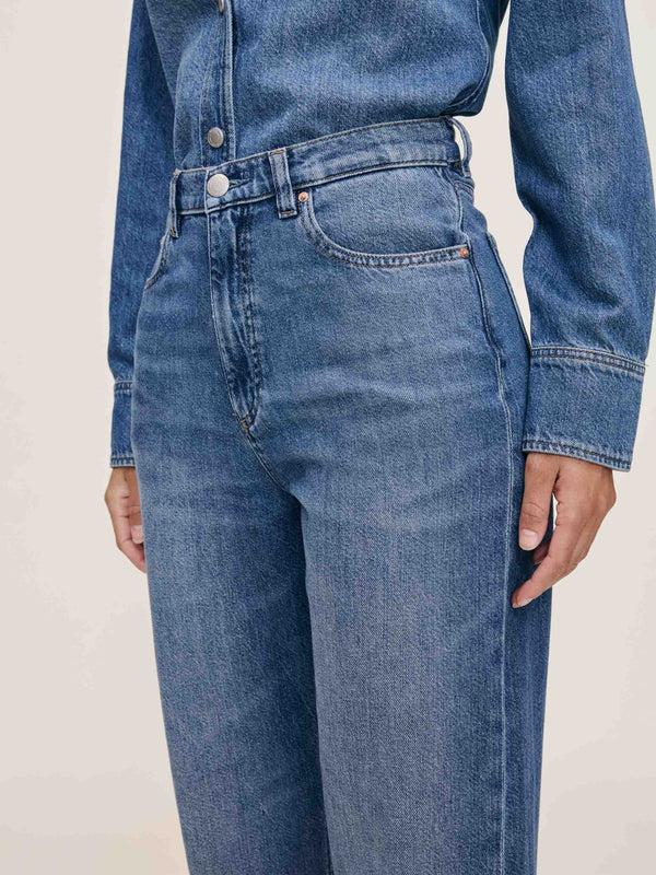 Dl1961 Karmine Refined Wide Leg High Rise 31" Jeans Lapis