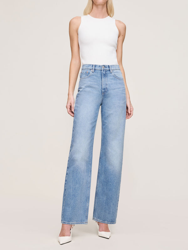 dl1961 Karmine Refined Wide Leg High Rise 31" Salt Lake