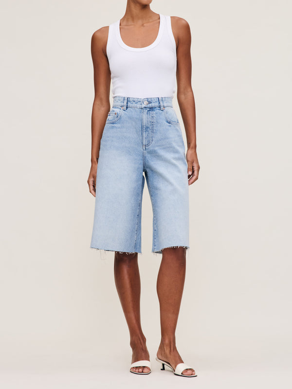 dl1961 Lucila Jean Short Ultra High Rise 13.75" Vintage Light