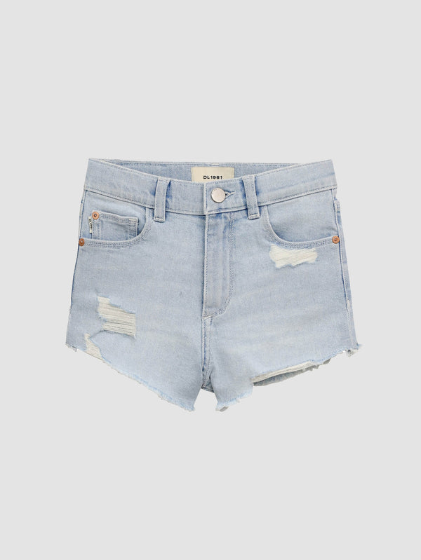 dl1961 Lucy Jean Shorts High Rise Cut Off Poolside Distressed