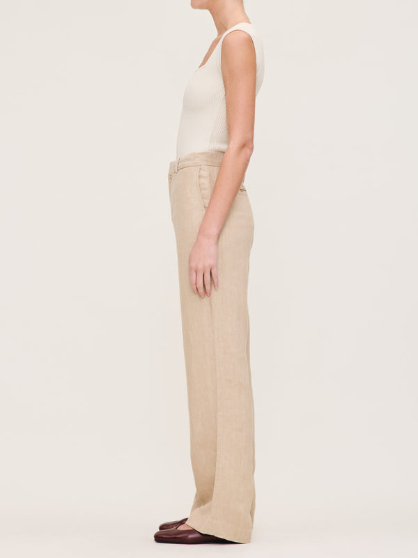 Dl1961 Mabel Straight High Rise Trouser 31.25" Almond Linen