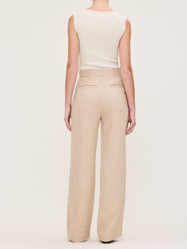 Dl1961 Mabel Straight High Rise Trouser 31.25" Almond Linen