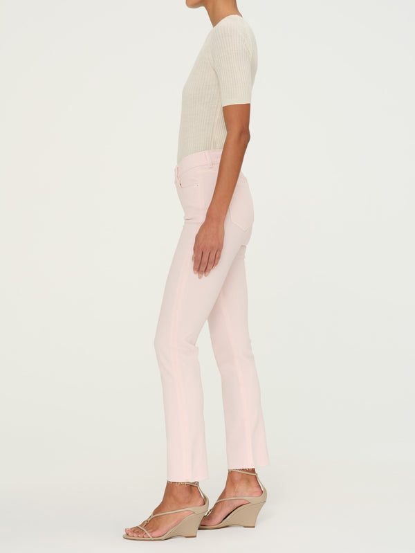 Dl1961 Mara Straight Mid Rise Instasculpt 27" Jeans Rosewater