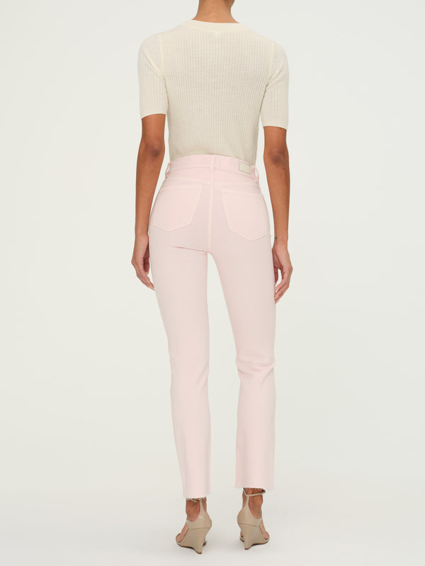 Dl1961 Mara Straight Mid Rise Instasculpt 27" Jeans Rosewater
