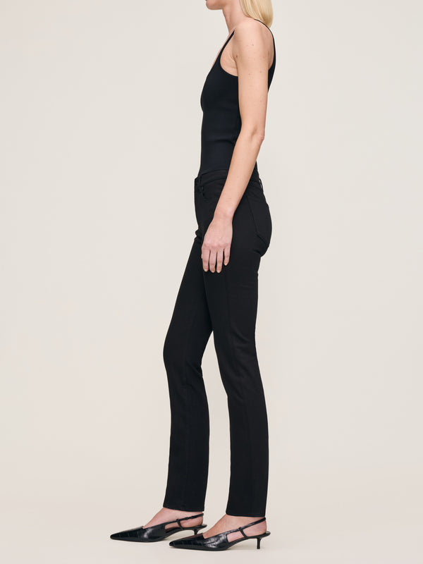 Dl1961 Mara Straight Mid Rise Instasculpt 31" Jeans Black