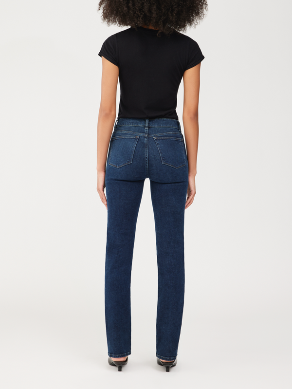 Dl1961 Mara Straight Mid Rise Instasculpt 31" Jeans India Ink