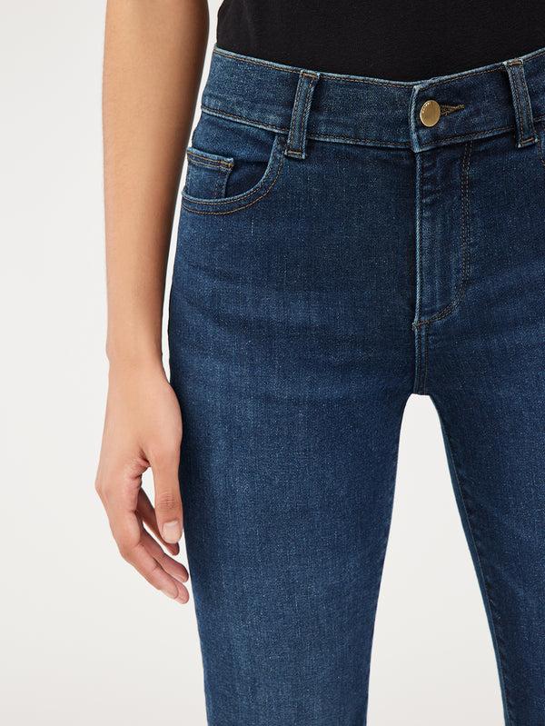 Dl1961 Mara Straight Mid Rise Instasculpt 31" Jeans India Ink