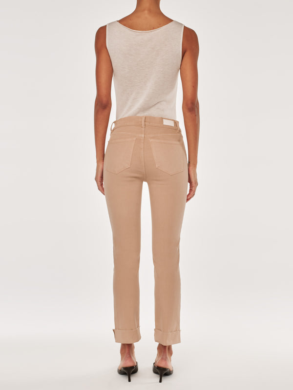 Dl1961 Mara Straight Mid Rise Instasculpt Ankle Jeans Almond Cuffed