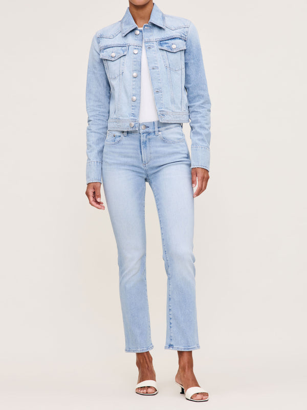 Dl1961 Mara Straight Mid Rise Instasculpt Ankle Jeans Atlantic