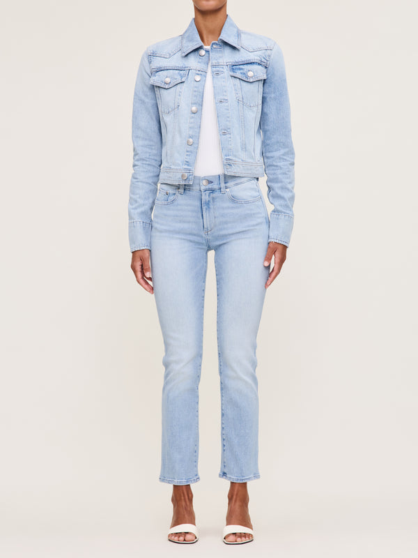 dl1961 Mara Straight Mid Rise Instasculpt Ankle Jeans Atlantic