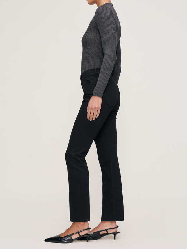 Dl1961 Mara Straight Mid Rise Instasculpt Ankle Jeans Black