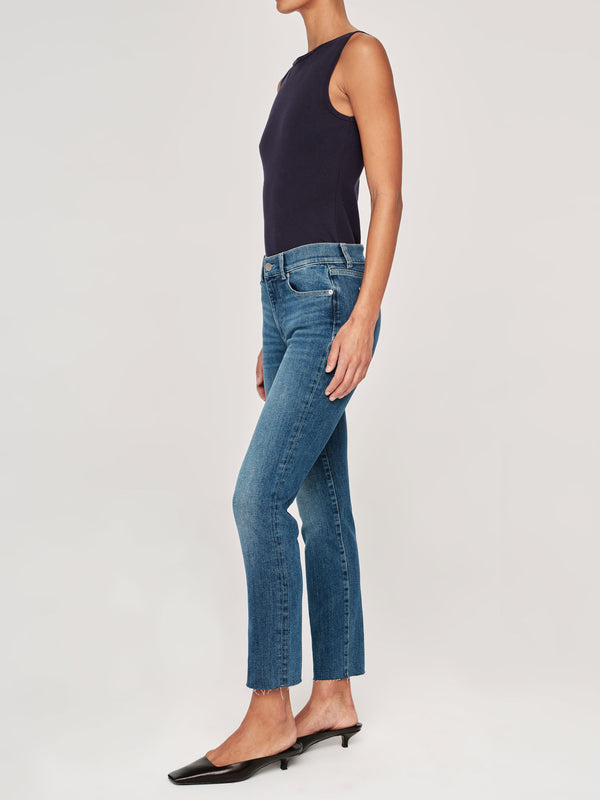 Dl1961 Mara Straight Mid Rise Instasculpt Ankle Jeans Chancery