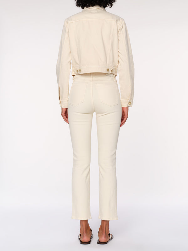 Dl1961 Mara Straight Mid Rise Instasculpt Ankle Jeans Ecru