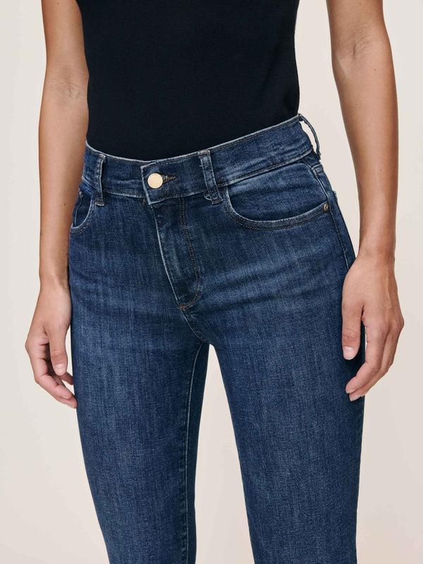 Dl1961 Mara Straight Mid Rise Instasculpt Ankle Jeans India Ink