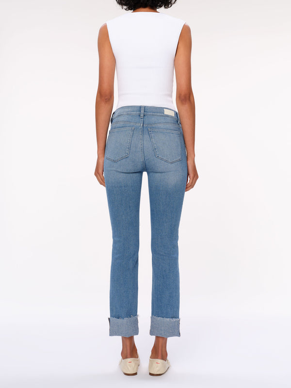 Dl1961 Mara Straight Mid Rise Instasculpt Ankle Jeans Island Park Cuffed