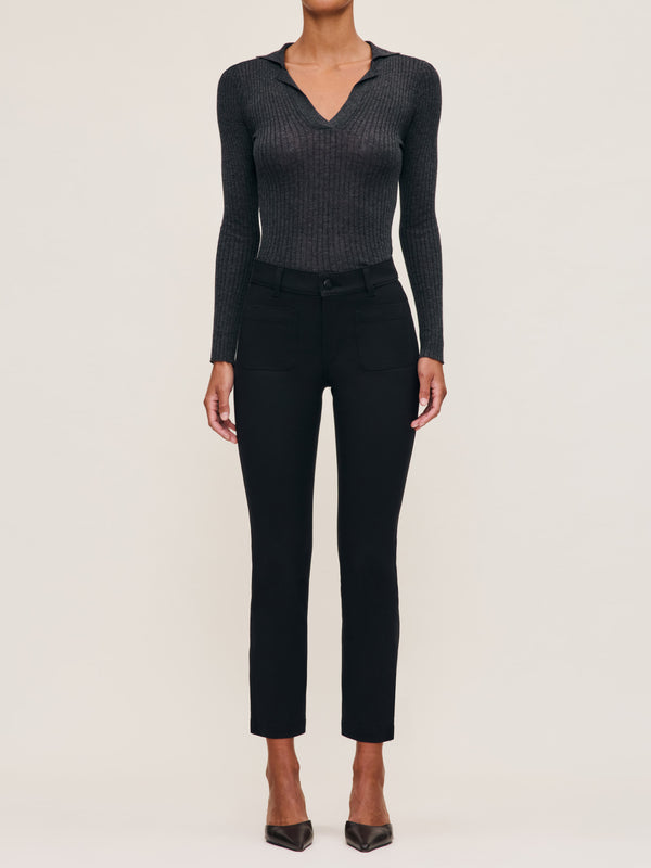 Dl1961 Mara Straight Mid Rise Instasculpt Ankle Jet