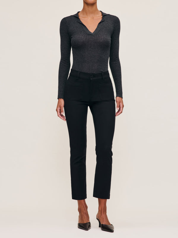 dl1961 Mara Straight Mid Rise Instasculpt Ankle Jet