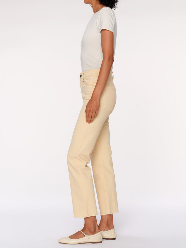 Dl1961 Patti Straight High Rise Ankle Jeans Lt Wheat