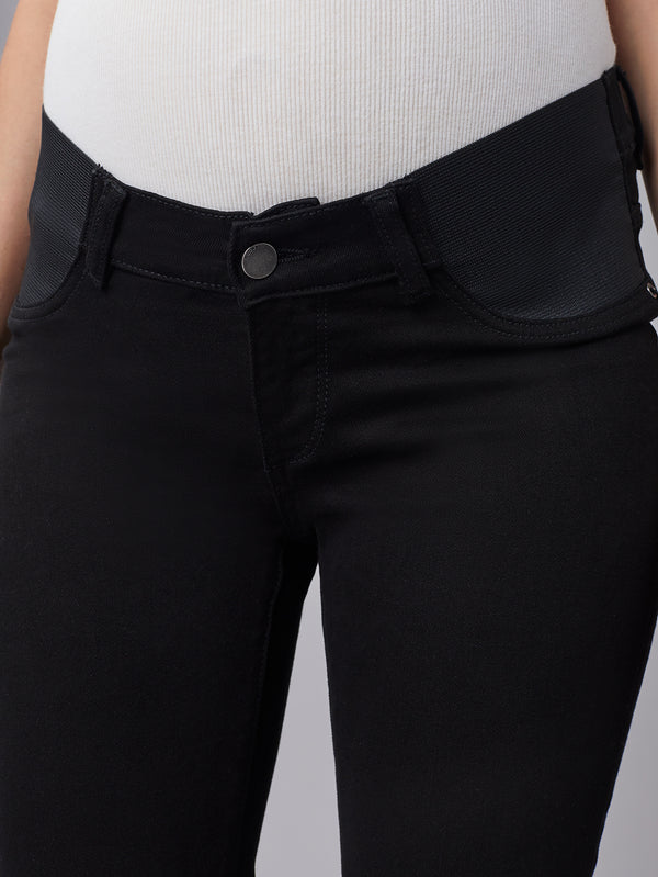 Dl1961 Patti Straight Maternity Vintage Black Peached Raw