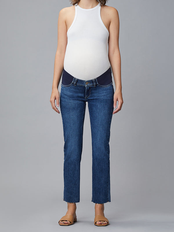dl1961 Patti Straight Maternity Vintage Jeans Seaborn Raw