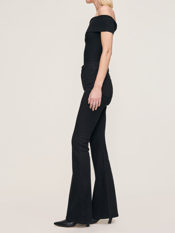 Dl1961 Rachel Flare Ultra High Rise Instasculpt™ 34" Jeans Black