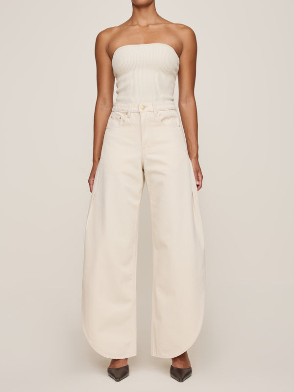 Dl1961 Rori Wide Leg Barrel High Rise 31.5" Jeans Flax