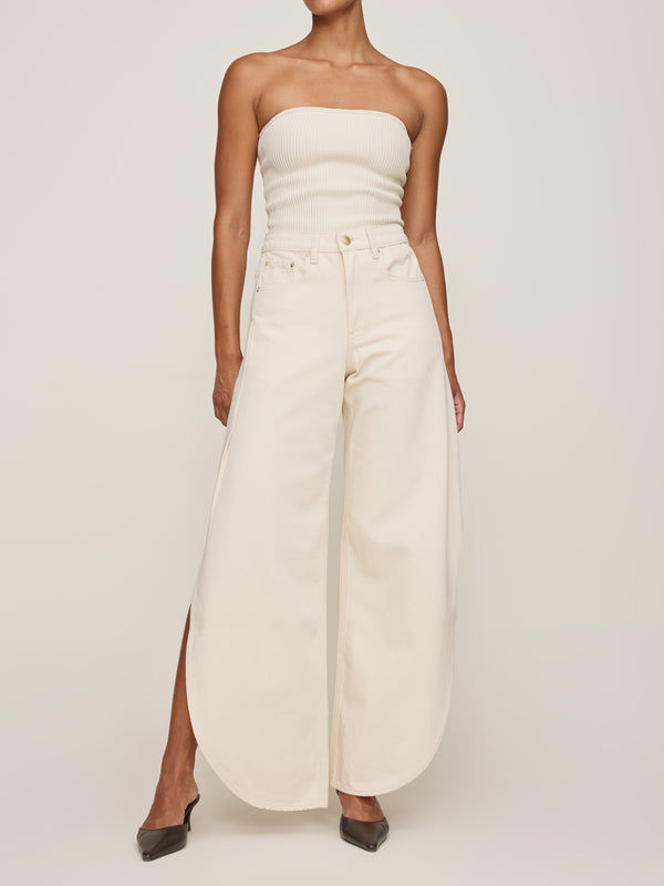 dl1961 Rori Wide Leg Barrel High Rise 31.5" Jeans Flax