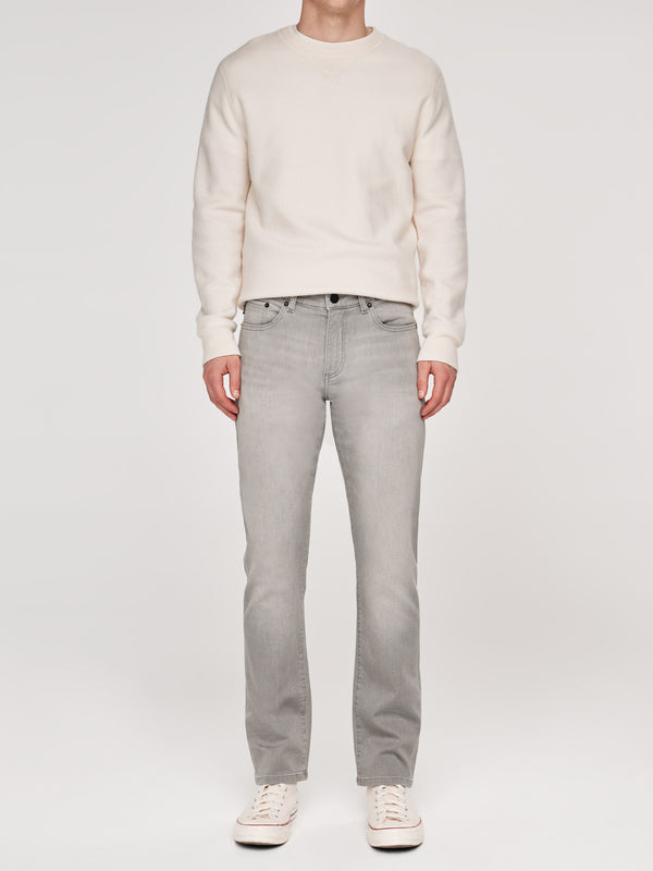 dl1961 Russell Slim Straight Jeans Washed Grey Knit