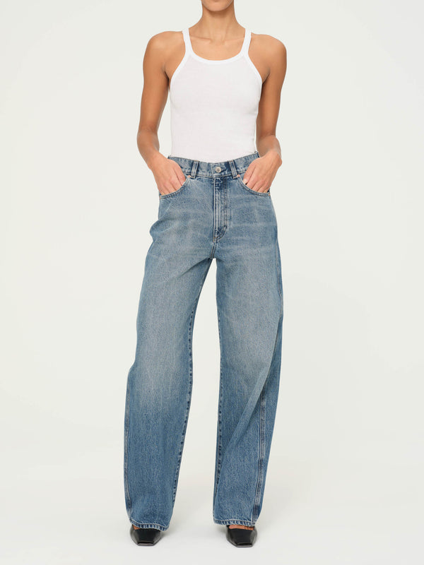 dl1961 Taylor Barrel Ultra High Rise 31" Jeans Endless Sea