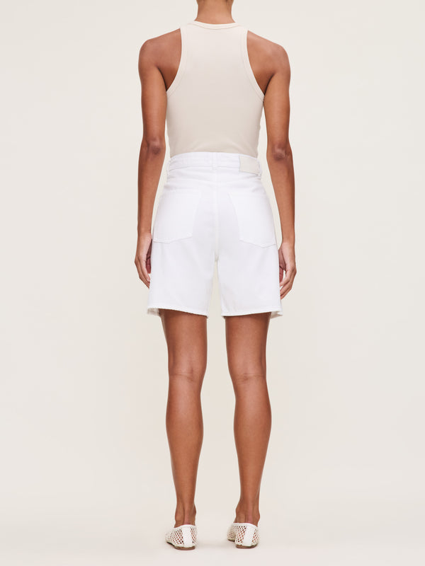 Dl1961 Taylor Drawstring Short Ultra Rise 7" White Drawcord