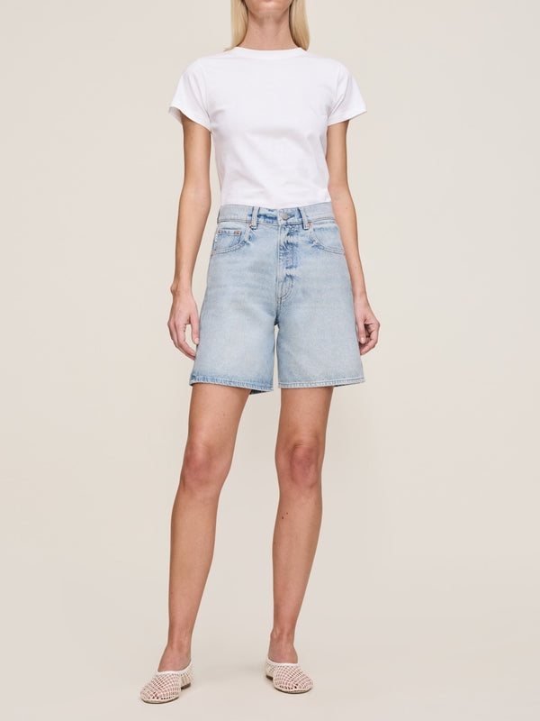 dl1961 Taylor Jean Shorts Ultra High Rise 7" Vintage Light