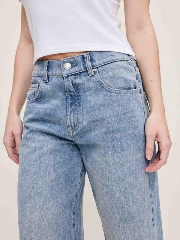 Dl1961 Taylor Relaxed Barrel Petite Ultra High RIse 25" Jeans Daydream