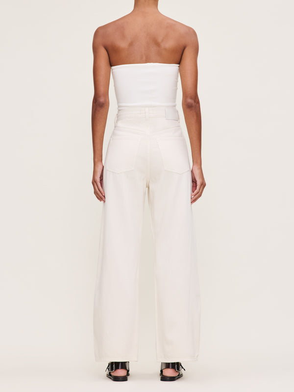 Dl1961 Taylor Relaxed Barrel Ultra High Rise 28" Flax