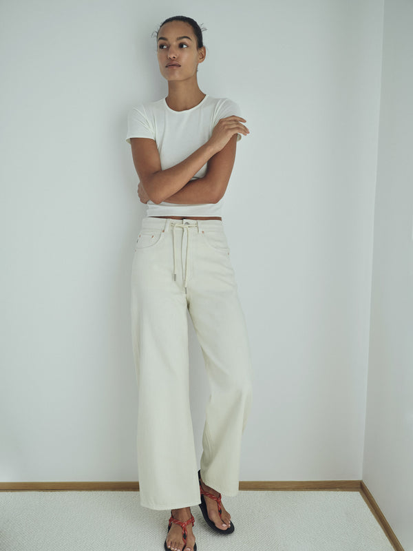 dl1961 Taylor Relaxed Barrel Ultra High Rise 28" Flax