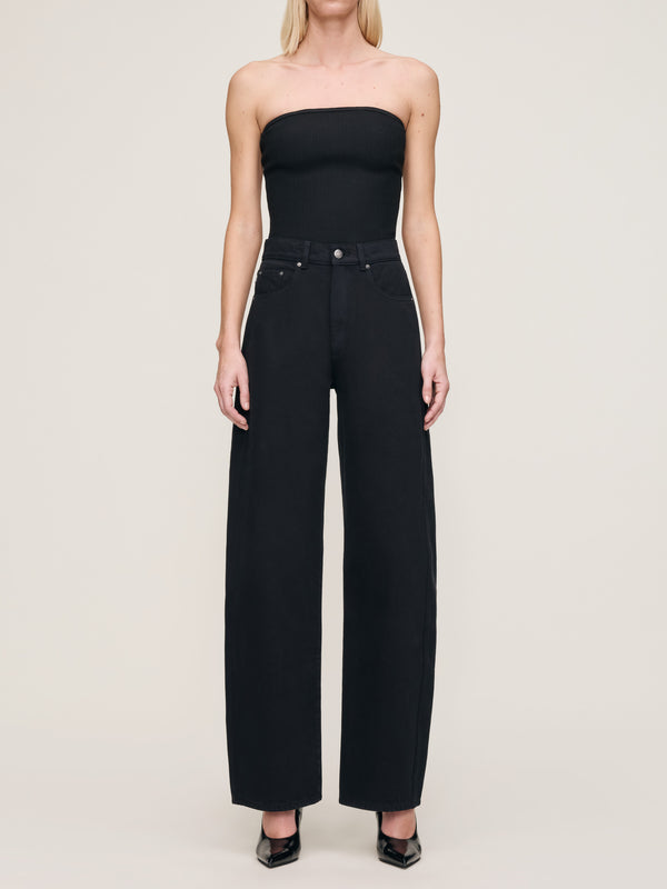 Dl1961 Taylor Relaxed Barrel Ultra High Rise 31" Jeans Black