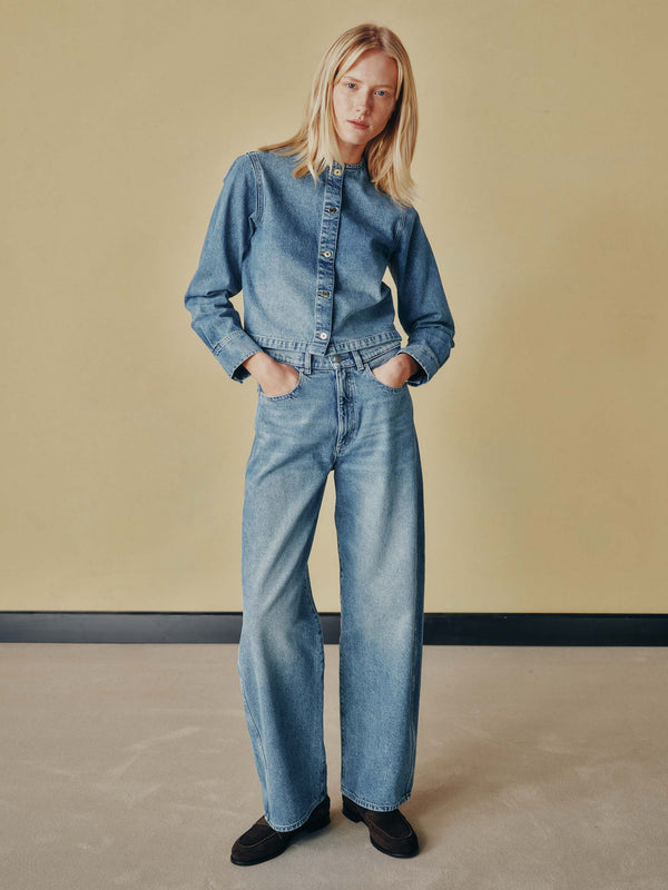 dl1961 Taylor Relaxed Barrel Ultra High Rise 31" Jeans Salt Lake