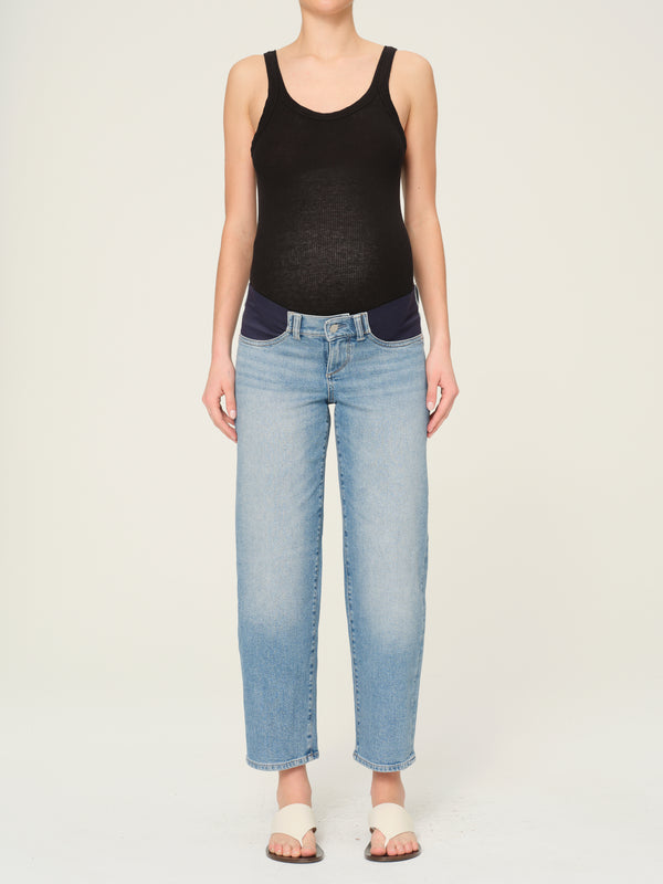 dl1961 Thea Boyfriend Maternity Relaxed Tapered Jeans Ravello