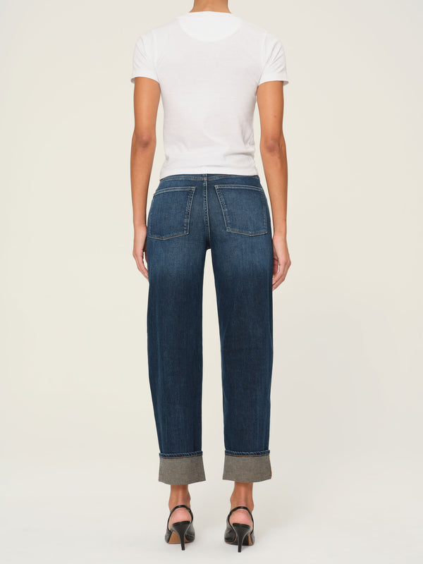 Dl1961 Thea Boyfriend Relaxed Tapered Jeans Bluffview Cuffed