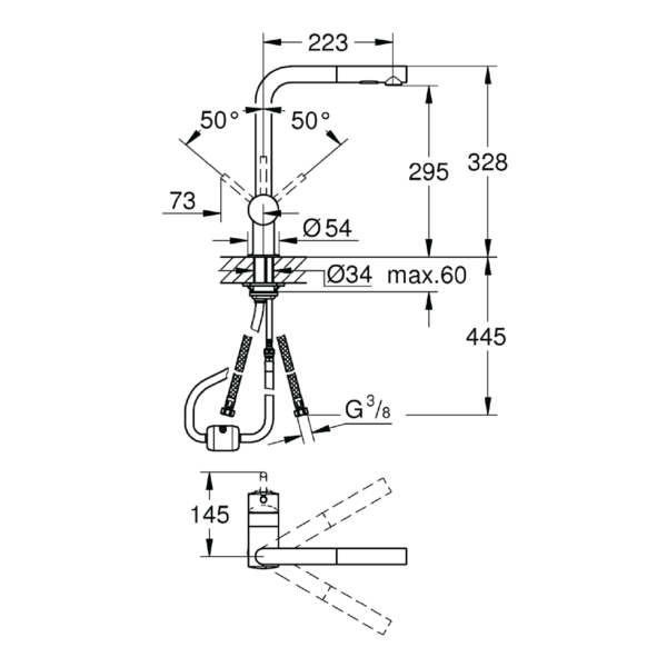 Dmora 30274000 Grohe Minta Single-lever Sink Mixer 1/2″