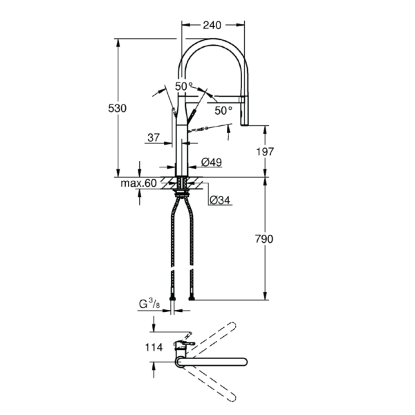 Dmora 30294000 Grohe Essence Single-lever Sink Mixer 1/2″