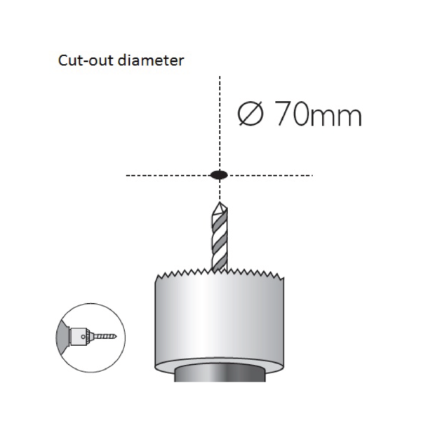 Dmora 59752 Philips Recessed Spotlight Kyanite 070 5W WH LED