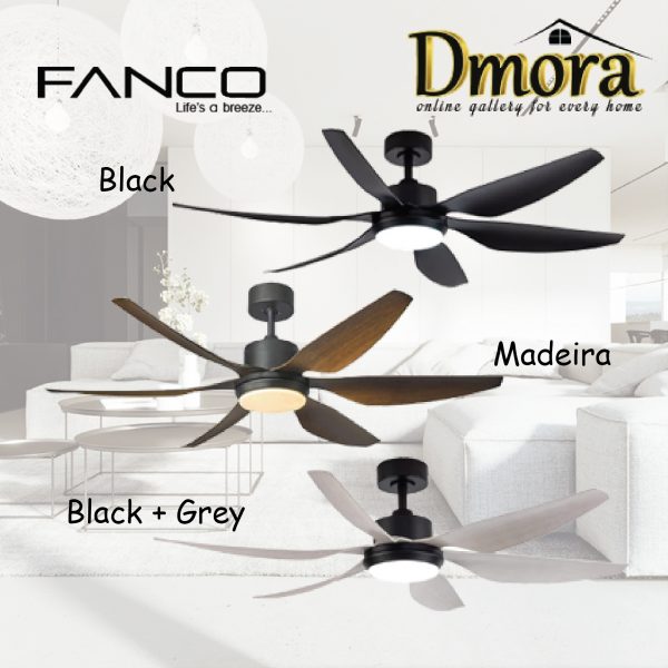 dmora Fanco HELI 56′ DC Fan with LED Light