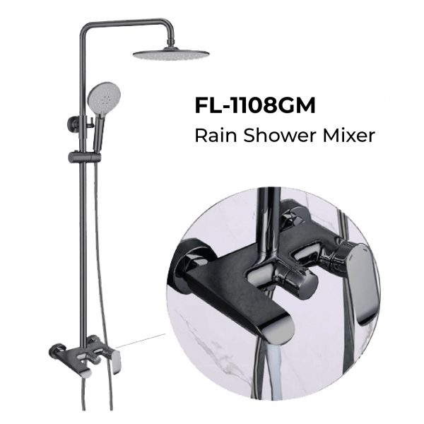 Dmora Flavio FL-1108 Rainshower Mixer Set